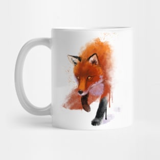 Fox Ink Illustration - Beautiful Fluffy Animal - Nature Forest Mug